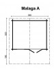 Venta de Caseta de jardín modelo MALAGA A  (58 mm)